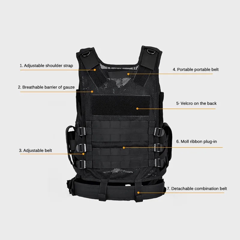 Colete Tático Ajustável Molle  - Hunting Outdoor Game avaliação e preço