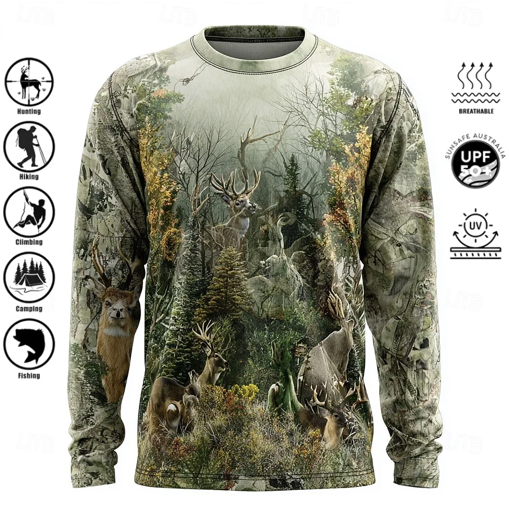 Camiseta de manga comprida par - Outdoor Hunting Prints avaliação e preço