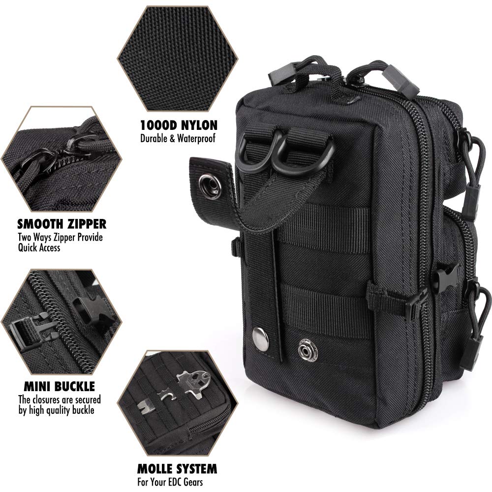 Mini Bolsa Utilitária Molle, B - Outdoor Hunting Gear Storage avaliação e preço